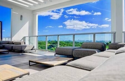 Northeast Miami Condo | Luxury Penthouse with Water Views and Massive Private Terrace and Free Parking