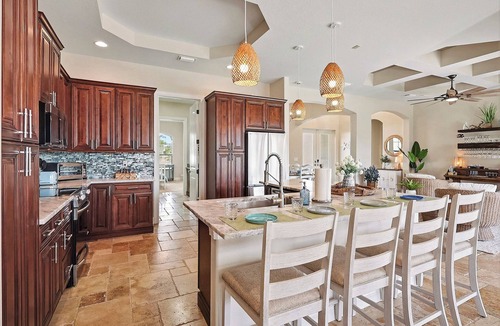 Cape Coral House | Luxury Waterfront Home with Dock and Heated Saltwater Pool - Southern Exposure!