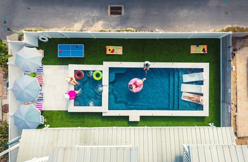 St. Augustine Beach House | Massive Beach House Theater Pool Roof Lounge