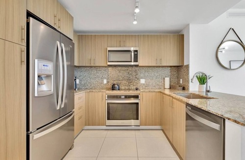 Doral Apartment | Modern 1BR Downtown Doral | Walk to Shops & Dining