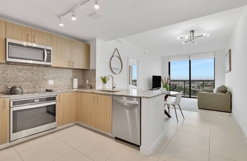 Doral Apartment | Modern 1BR Downtown Doral | Walk to Shops & Dining