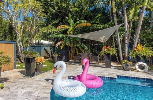 Victoria Park House | Modern Coastal Home Near Las Olas + Heated Pool