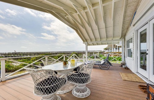 Fernandina Beach House | Oceanfront Amelia Island Cottage: Deck & Boardwalk