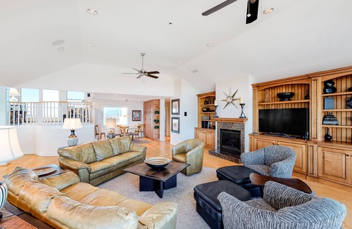 Pine Island House | Oceanfront Corolla w/Heated Pool, Hot Tub, Elevator, Rec Room & Theatre