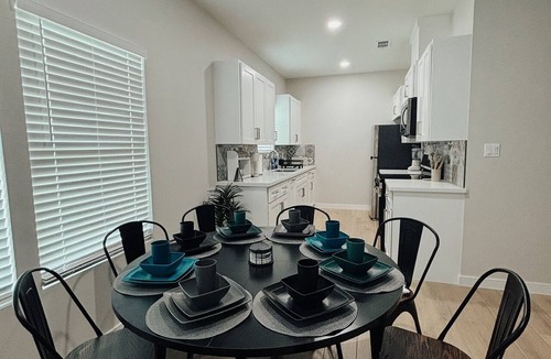 Harlingen Apartment | Pierce Haven, Modern Retreat with Private Patio