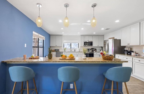 West San Antonio House | Poolside Paradise Hot Tub Arcade Game Room