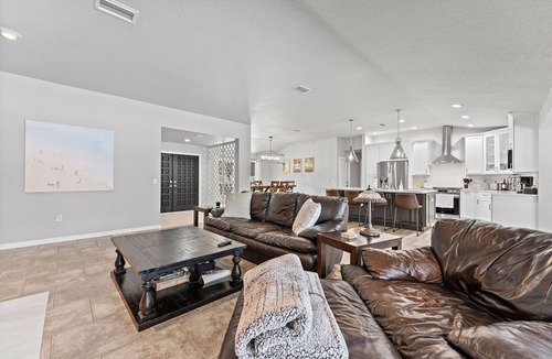 Palm Harbor House | Posh Palm Harbor Home w/Fireplace, Outdoor Firepit and Private Pool