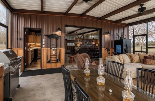 Ledbetter Cabin | Round Top Designer Retreat King Bed Indoor Outdoor Living