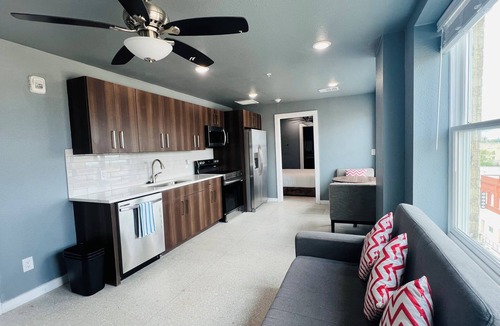 Temple Apartment | Skyline view Downtown Historic 1 Bed 1 Bath Apartment Unit 602