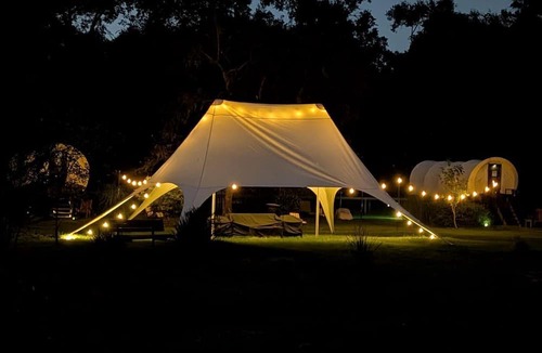 Putnam Hall Cabin | Soulful Glamping Experience with Highland Cows, Private Wagon & Nature in Melrose, Florida