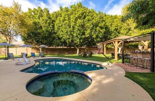 Arrowhead Ranch House | Spacious Oasis | Heated Pool & Spa + Basketball Court