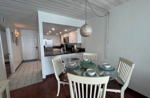 Galveston Condo | Stunning Views, Oceanfront 10th Floor condo steps from Babe's Beach, with pool!