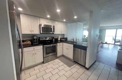 Galveston Condo | Stunning Views, Oceanfront 10th Floor condo steps from Babe's Beach, with pool!