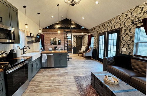 Lake George Cabin | Tiny Glamping Lake House - The Black Rose Saloon