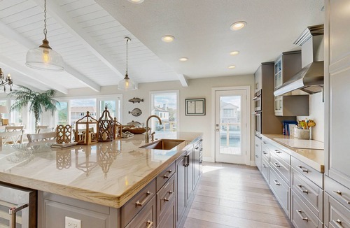 Key Allegro House | Two-Story Family-Friendly home on the water with patio and firepit