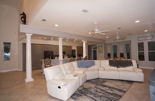 Mary Esther House | Villa Rosa, WATERFRONT HOME, sleeps 16, 6,500 sq ft, with pool and boathouse.
