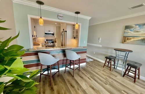 Mary Esther Condo | Waterfront-Beach-Swimming-Fishing-Dock-Double sized private Balcony