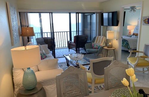 Titusville Condo | Waterfront Top Floor Condo with Perfect Views of Dolphins and SpaceX Launches