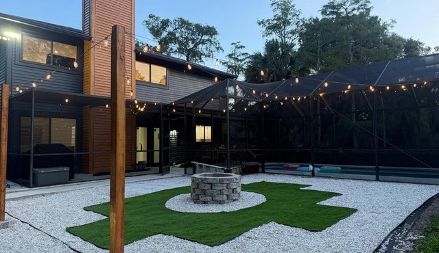 1 Acre Oasis · Pool, Billiards & Volleyball. Great location.