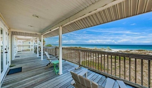 Charming Pet Friendly Beach Front Cottage with Unobstructed Million Dollar Sunset Views!