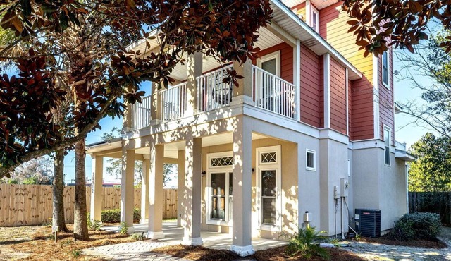 Coastal Beach Home with BBQ Grill & Kids Playground in Panama City Beach, Florida