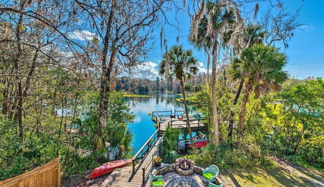 Dock & Kayaks: Riverfront Dunnellon Home!