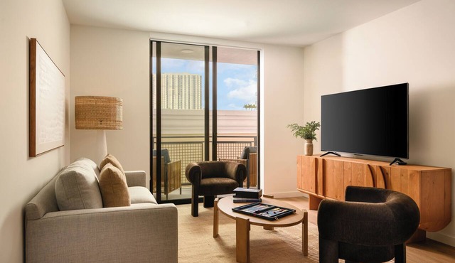 Edgewater Luxury 2BR Suite w/Balcony | Pool + Gym | Sense 28 by AvantStay
