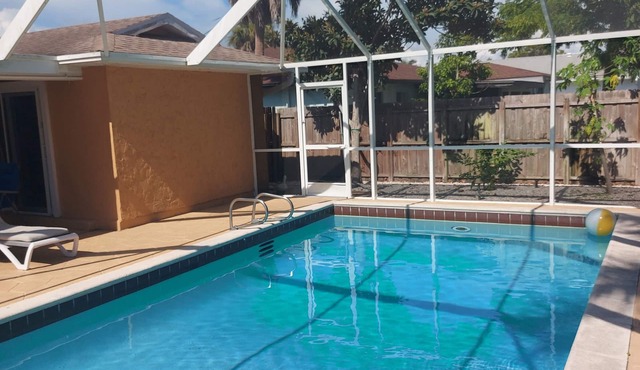 FAMILY REUNION TIME! HUGE POOL & WALKING DISTANCE TO VANDERBILT BEACH!