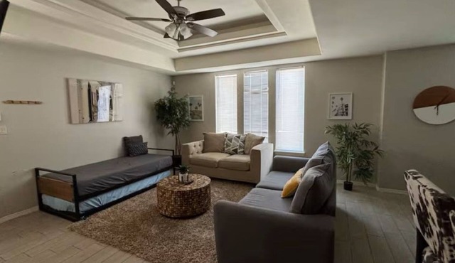 Furnished 3BR/2BA Monthly Stays Gated + Golf Workspace Near Hospitals