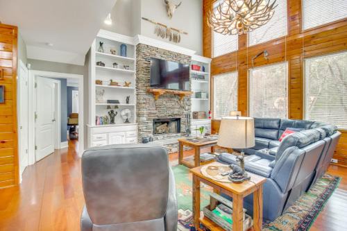 Game Room & Fire Pit: Riverfront Home in Ellijay!