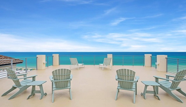 Gulf-Front Home with Rooftop Deck, Theater, Pool and Private Beach Access