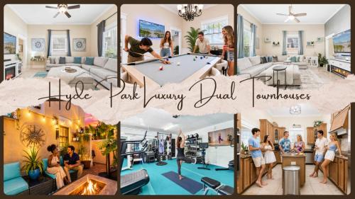 Hyde Park Lux Dual Townhouse Retreat w Gym & Sauna Sleeps 16 Walkable