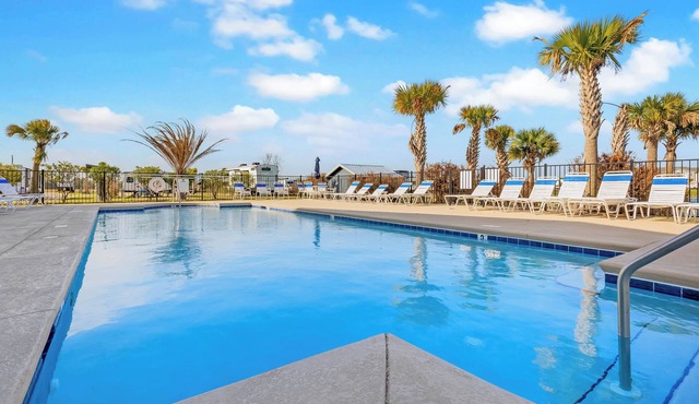 Luxury RV Pad w/Pergola, Dining Area & Heated Pool - No RV Included