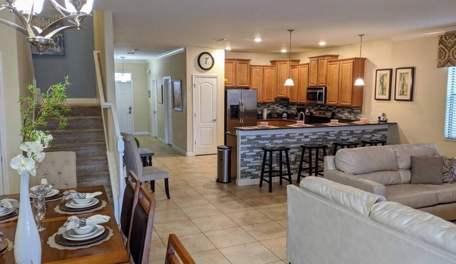 Massive 3,800+ sq ft 9B/5B luxury villa at Champions Gate. Private pool, game room, sleeps 29.
