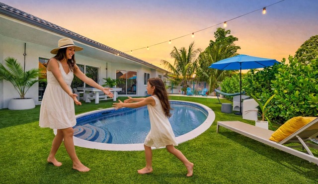 Miami Relax Oasis Pool BBQ, Mini Golf & Firepit