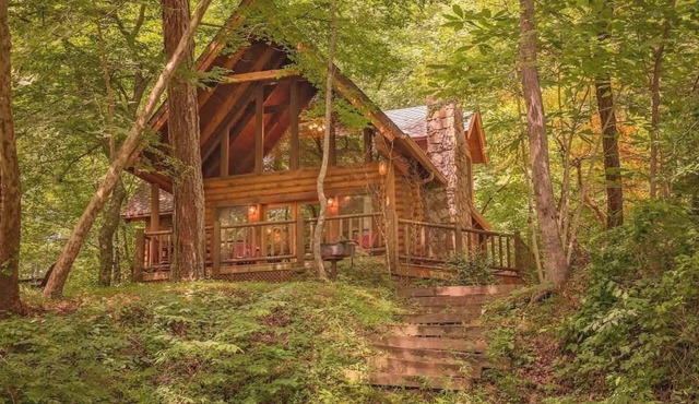 Ocoee Log Cabin steps from Ocoee in resort village