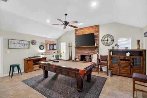 Roaring Fireplace Family Basecamp Midland TX home