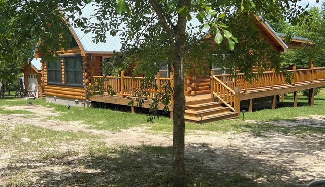 Rustic and Elegant Creekside Log Cabin