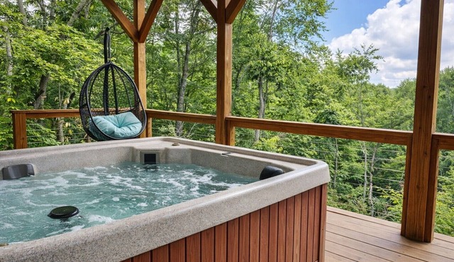 Secluded Log Cabin w/Stunning Mountain Views, Hot Tub, Cold Plunge, Fire Pit