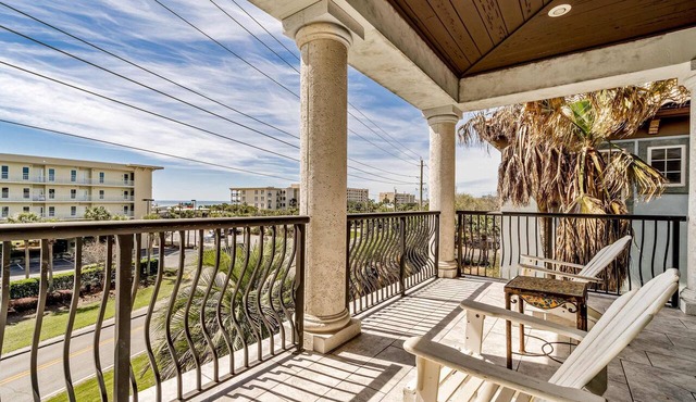 Spacious Beach Home with Pool & Balconies - Short Walk to Private Beach Access
