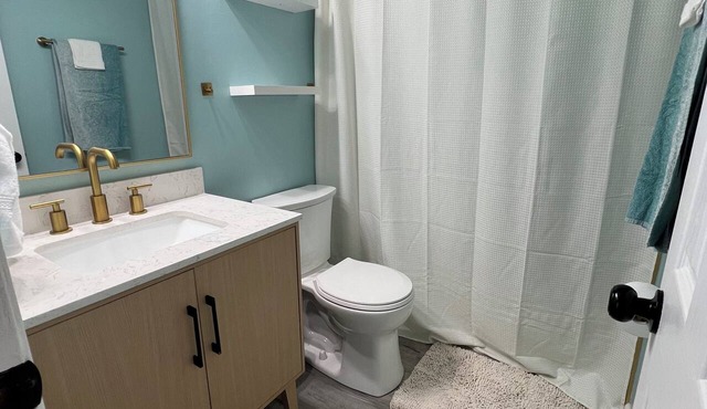 Stay five minutes from the beach in an updated, two-bedroom townhome!