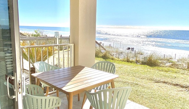 STEPS TO THE BEACH! 1st floor end unit with amazing views!