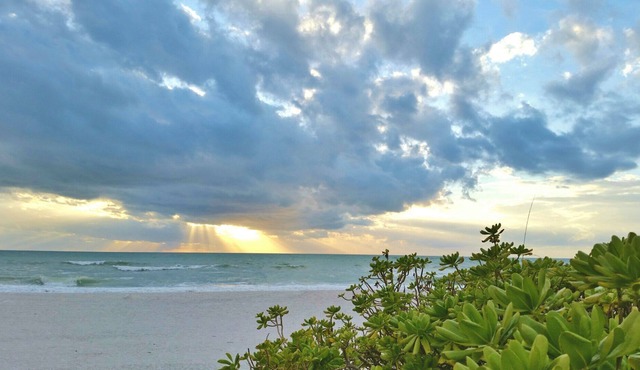 Two Bed One Bath Beach Side Rental on Anna Maria Island steps to Holmes Beach