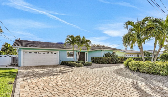 Waterfront home with private pool, spa, dock/water access, patio, & home office